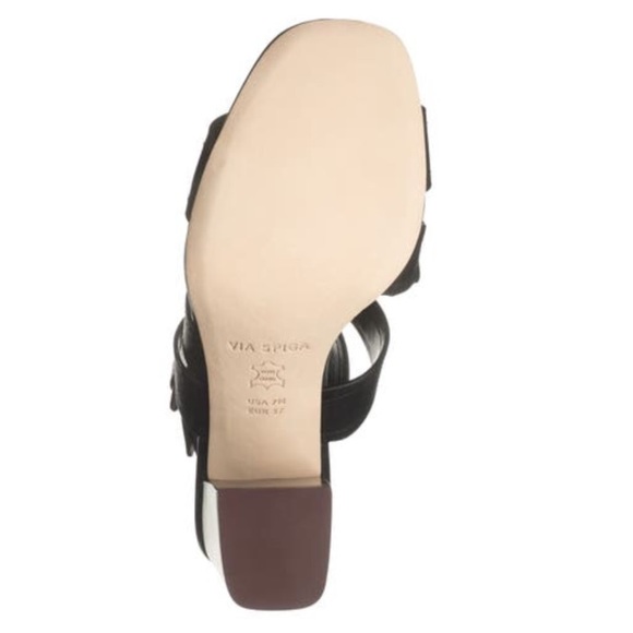 Via Spiga Elianna Block Heel Leather Sandal Sz 8.5 - Picture 5 of 5